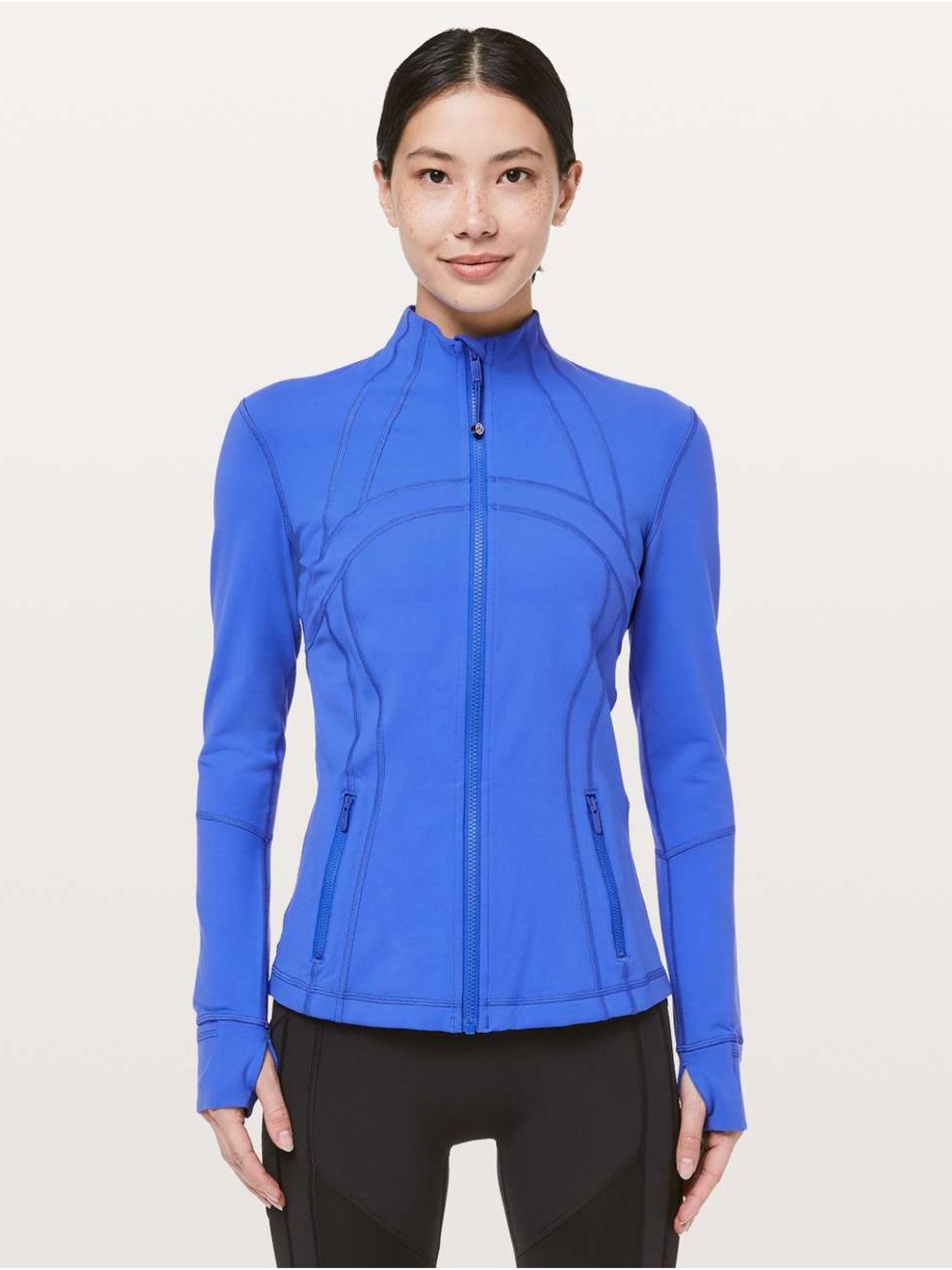 Lululemon Define Jacket Blazer Blue Luon Size 6 W4AWKS Rare Retired